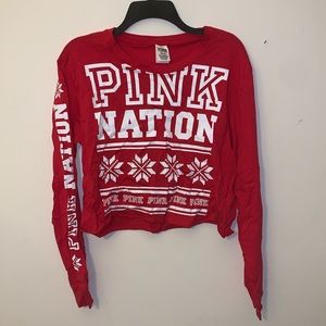 Pink (Victoria’s Secret) Red long sleeve shirt
